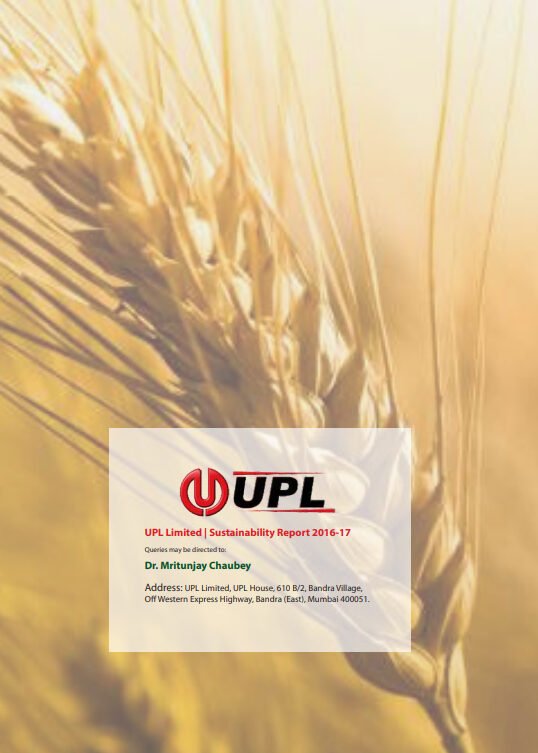UPL Sustainability Report 2016-17