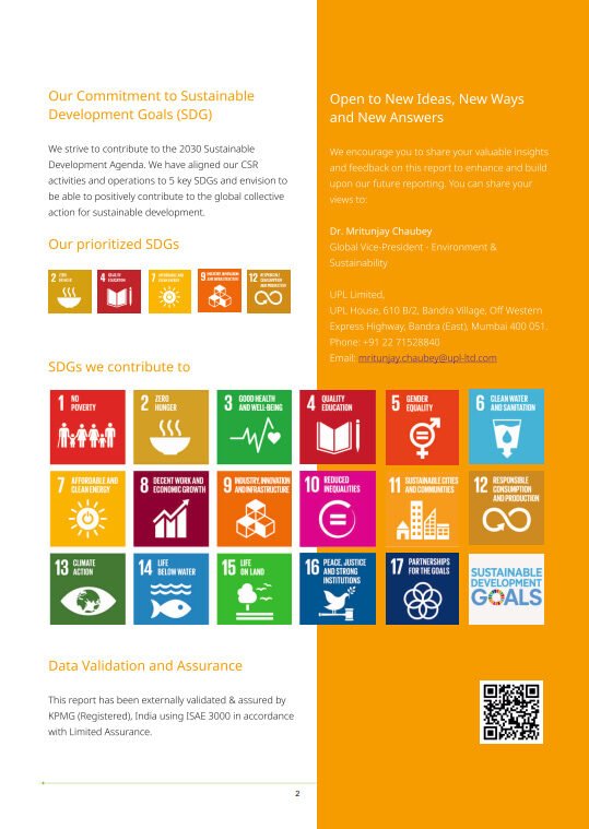 UPL Sustainability Report 2018-19